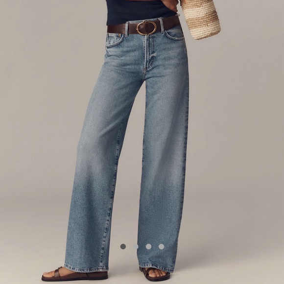 Agolde Denim - Agolde size 31 Dark Wash Harper Mid-Rise Relaxed Straight Jean